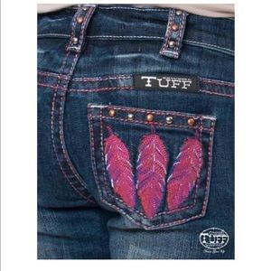 Cowgirl tuff co 26 xl just fly feather studded jeans